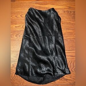 H&M Elegant Black Satin High Neck Tank Size XS New with Tags